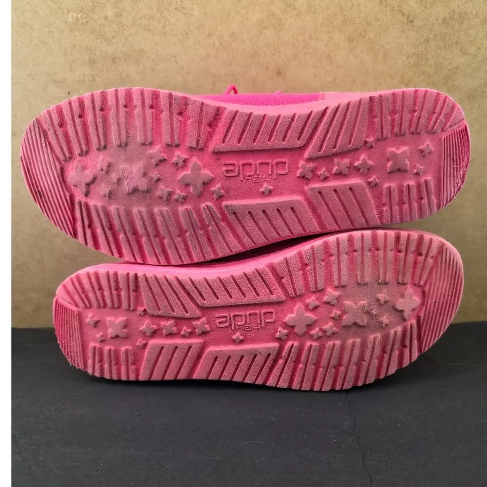 Hey Dude Wally Funk Mono vibrant electric pink color Size 4